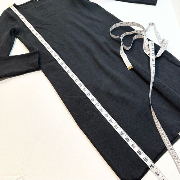 J. Jill Black Sweater Knit Dress Wool Blend Knee Length Size S - Picture 12 of 12